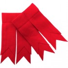 Scarlet Red Plain Coloured Garter Double Flashes